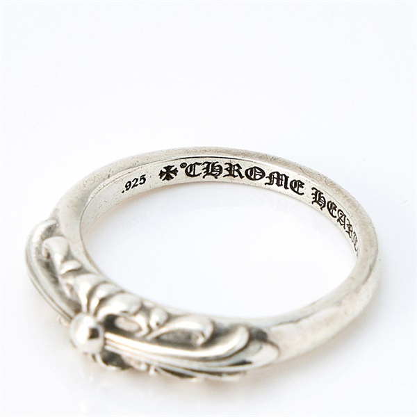 CHROME HEARTS ベイビー クラシック フローラルクロス リング シルバー
