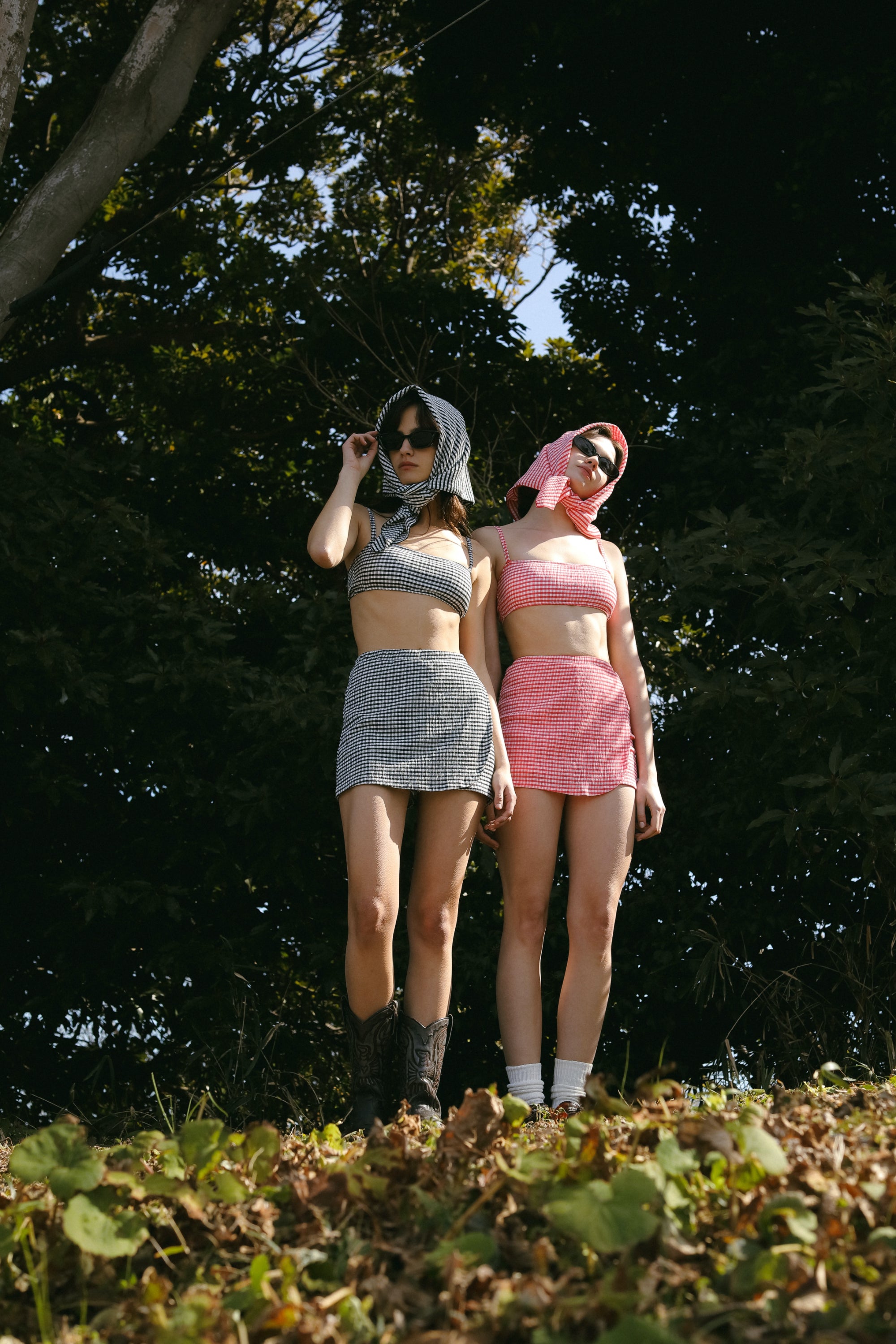 ギンガムチェック ベア型ビキニトップ 水着 | MIZUASOBI 公式