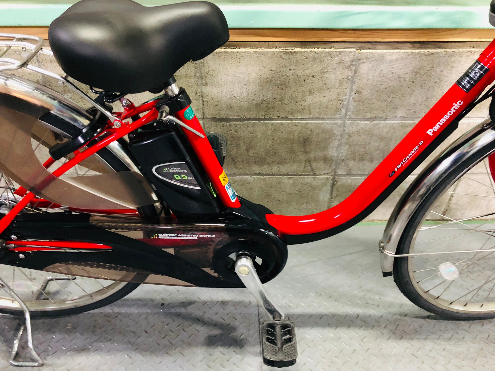 電動自転車 No.6671 パナソニック ビビ DX 26インチ 赤 電動自転車 No