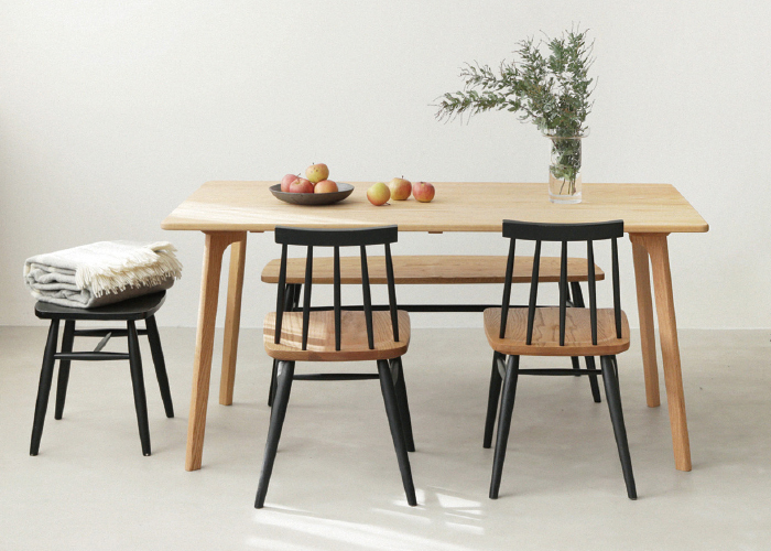 UNIT DINING TABLE with VIBO - MOMO NATURAL
