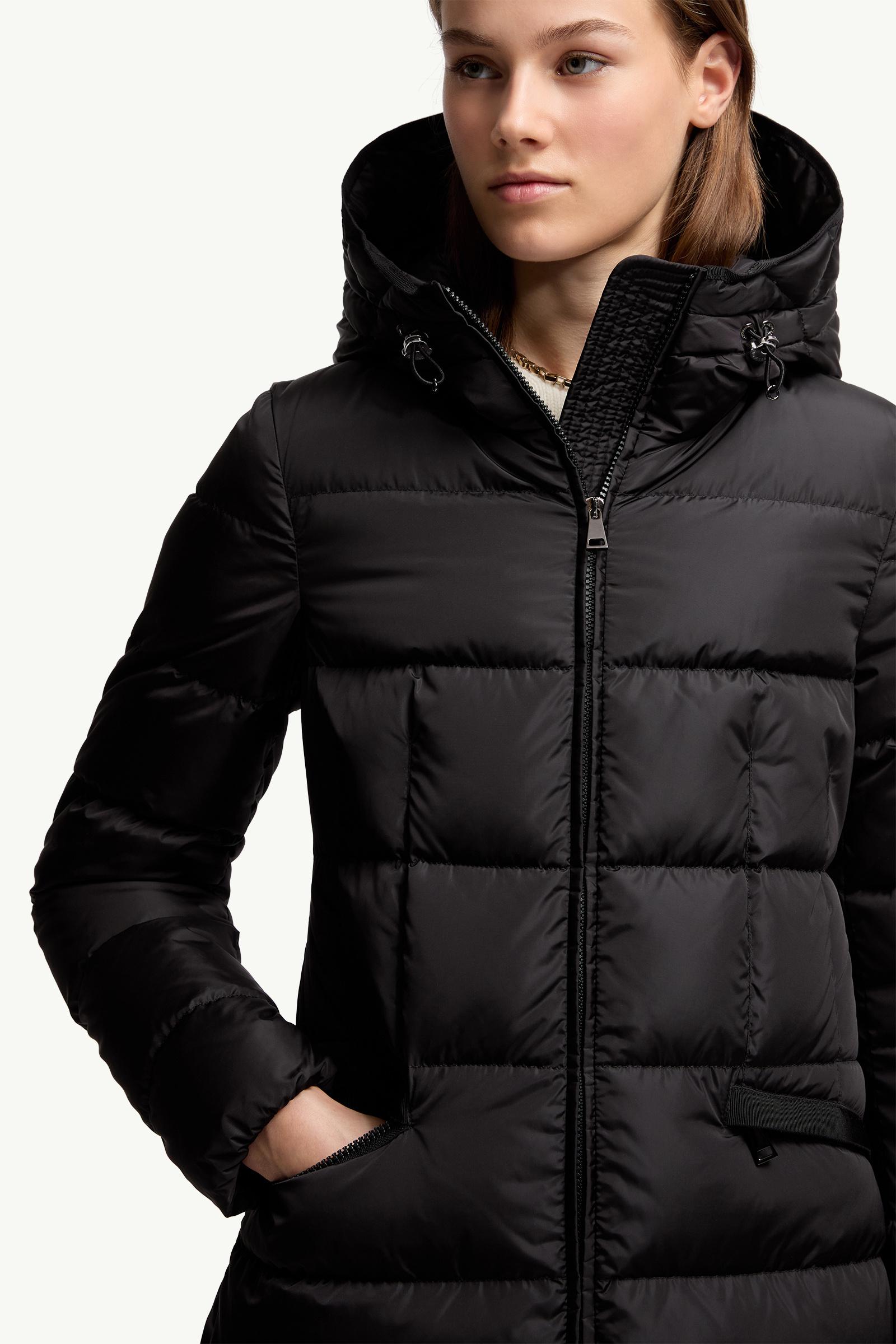 Black Avocette Hooded Long Down Jacket - Long Down Jackets for