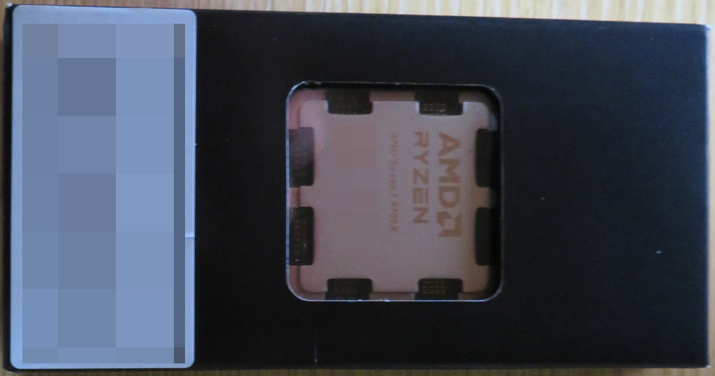 AMD Ryzen 7 9700Xのバルクを中古で買いました – 徒然なるままに