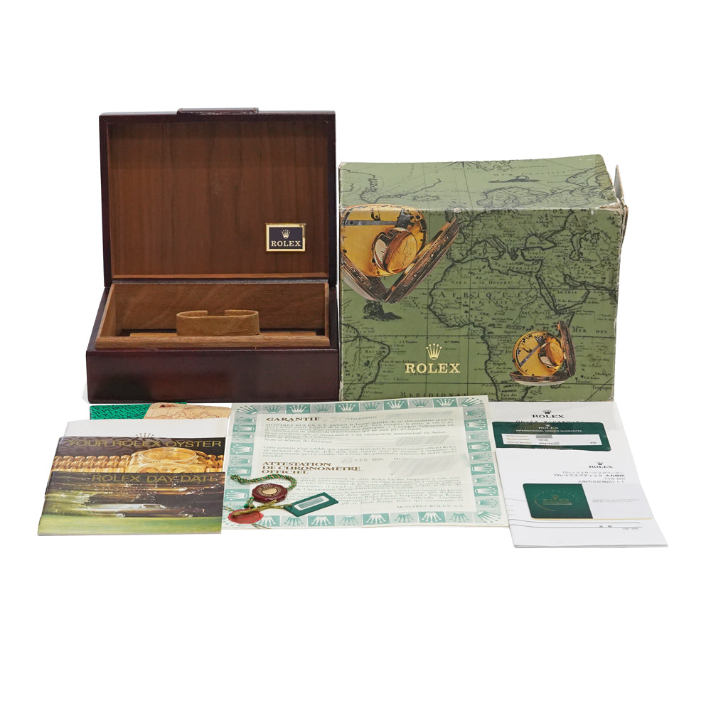 デイデイト ウォールナットダイヤル X番 箱・保証書付き Ref.18238