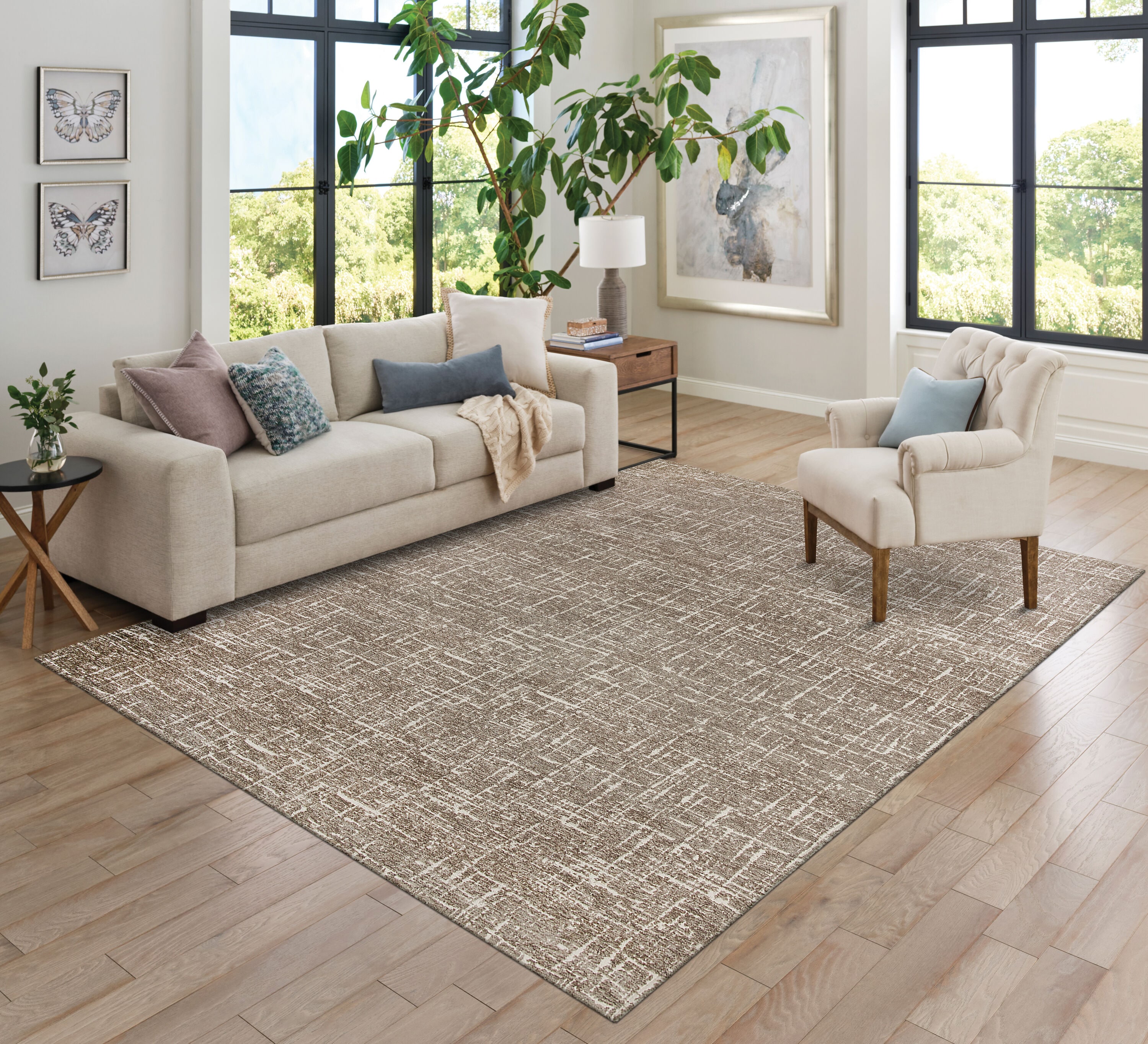 Origin 21 Celestial Aura 8 X 10 (ft) Sahara Mink Indoor Area Rug