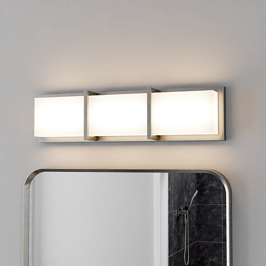 Origin 21 Brighton 20-in 3-Light Brushed Nickel LED Modern