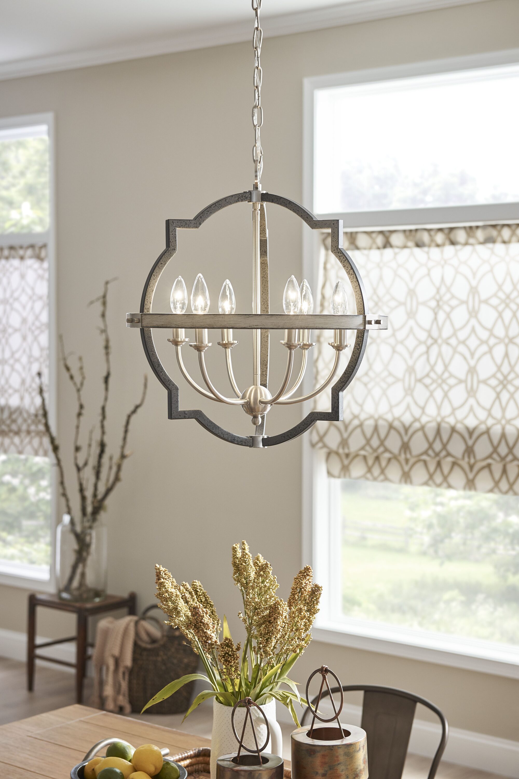 Kichler Elula 6-Light Antique Farmhouse Chandelier 82269 at Lowes.com