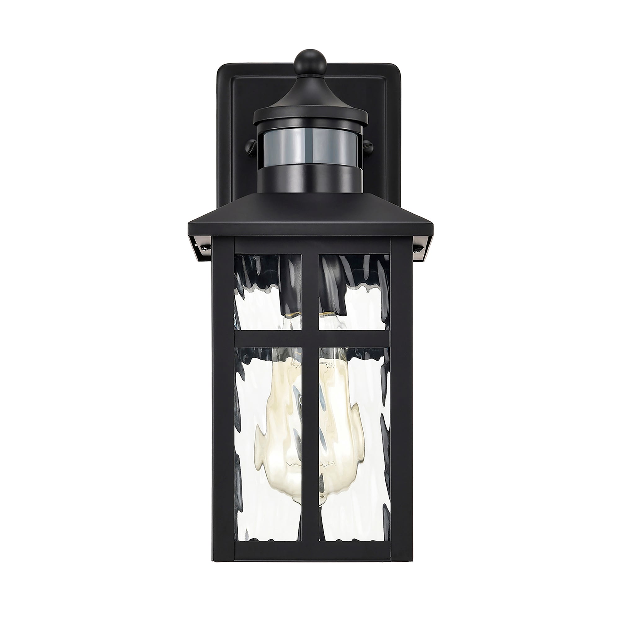 Edvivi 1-Light 12-in H Matte Black Motion Sensor Dusk to Dawn