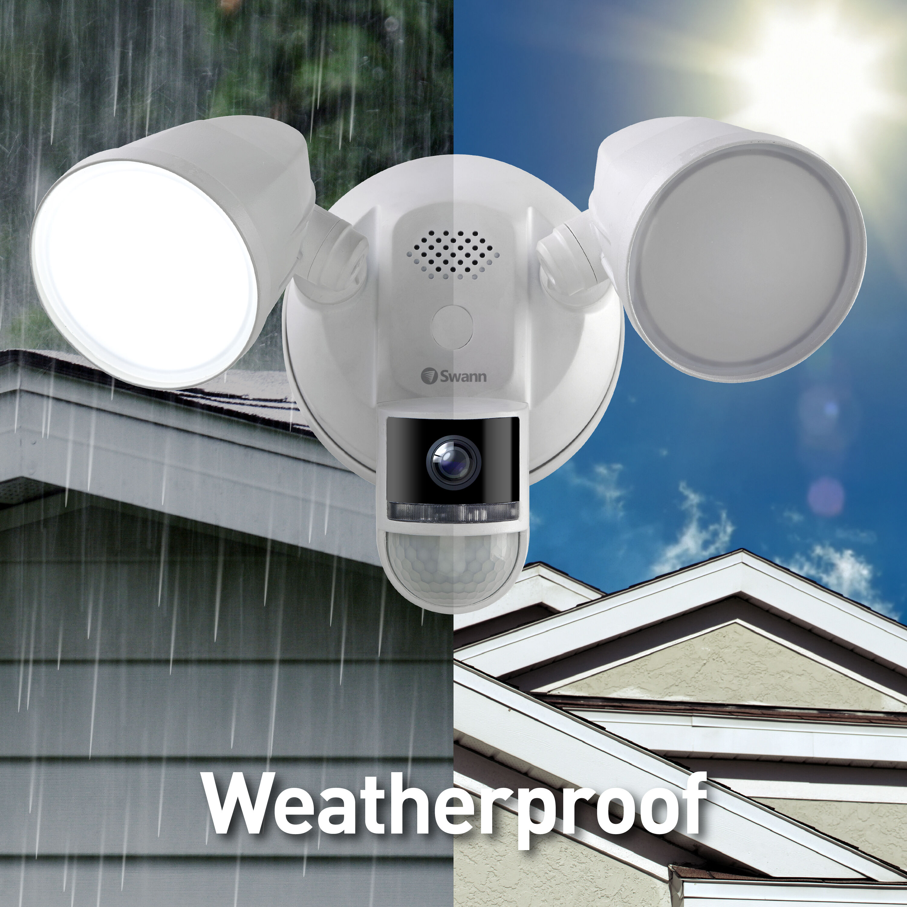 Swann 4K Floodlight Security Camera Outdoor 1-Camera Hardwired