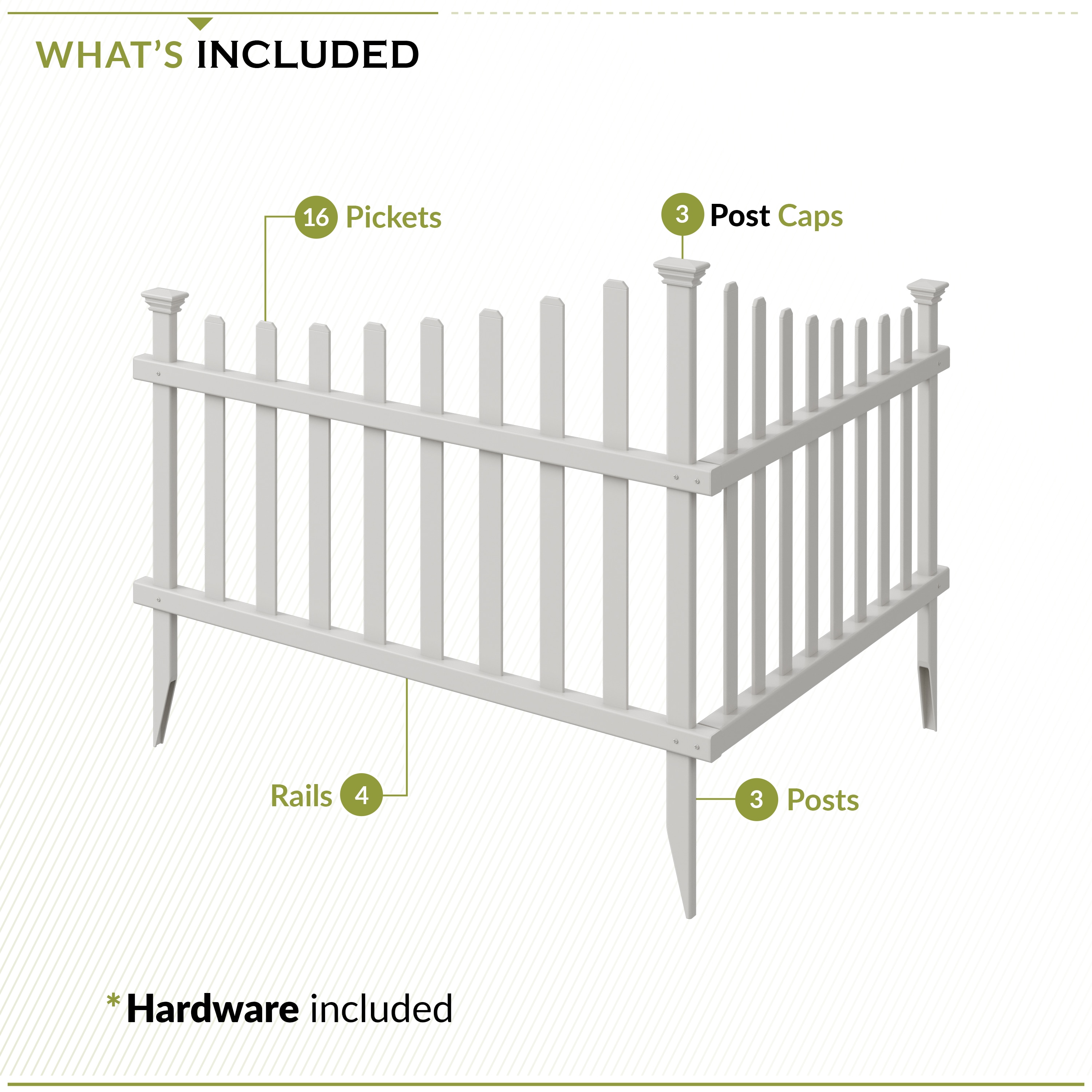 Zippity Outdoor Products Ashley 2 Panels 2.5-ft H x 3-ft W White