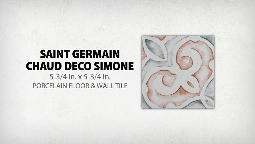 Affinity Tile Saint Germain Chaud Deco Simone 6-in x 6-in Matte
