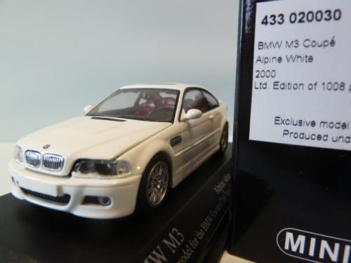 BMW M3 (E46) White 1:43 433020030 MINICHAMPS diecast model car