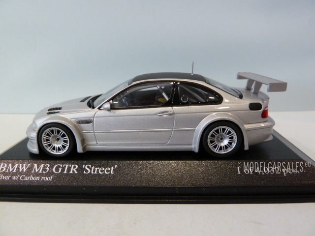BMW M3 GTR Street (e46) Silver / Carbon Roof 1:43 400012102