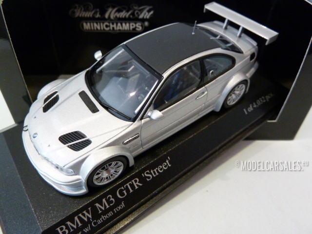 BMW M3 GTR Street (e46) Silver / Carbon Roof 1:43 400012102
