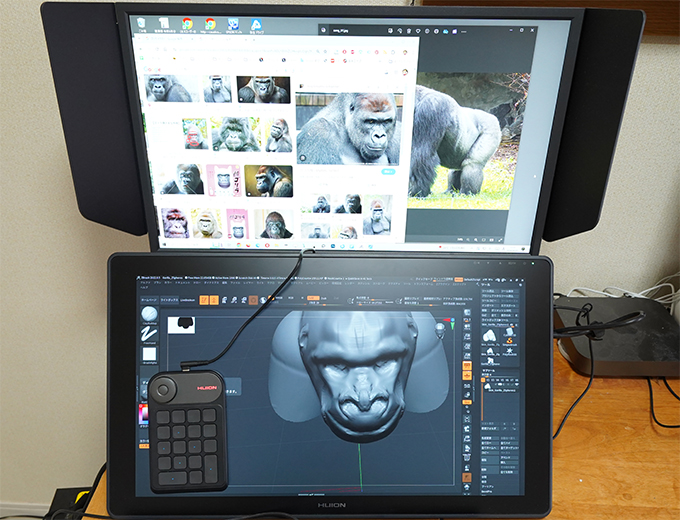 HUION KAMVAS 22 Plus+keydial mini 液晶タブレット レビュー • 3DCG