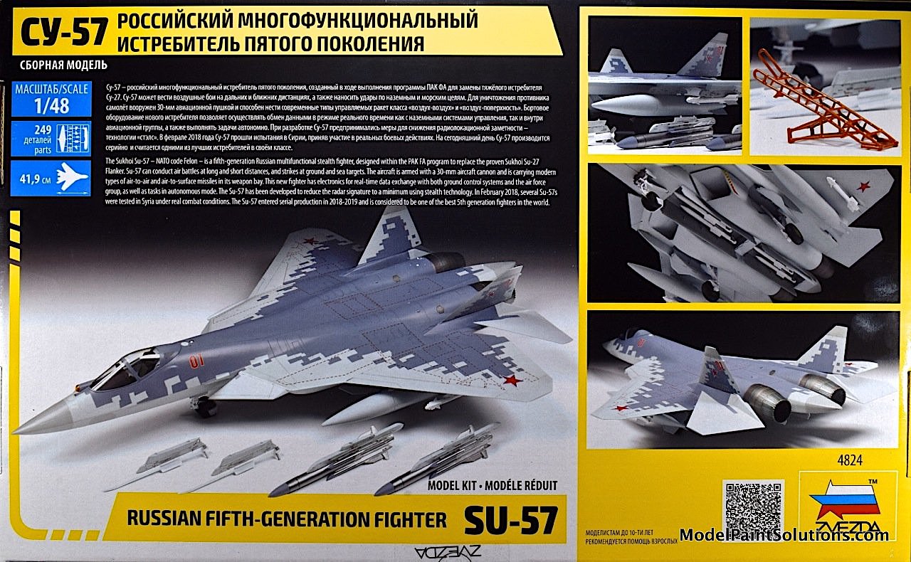 Zvezda 1/48 Su-57 Felon | Model Paint Solutions