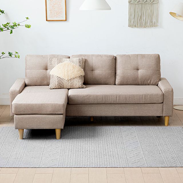 幅183cm・傷に強いペット対応生地も] 3人掛けカウチソファ 組換え可能