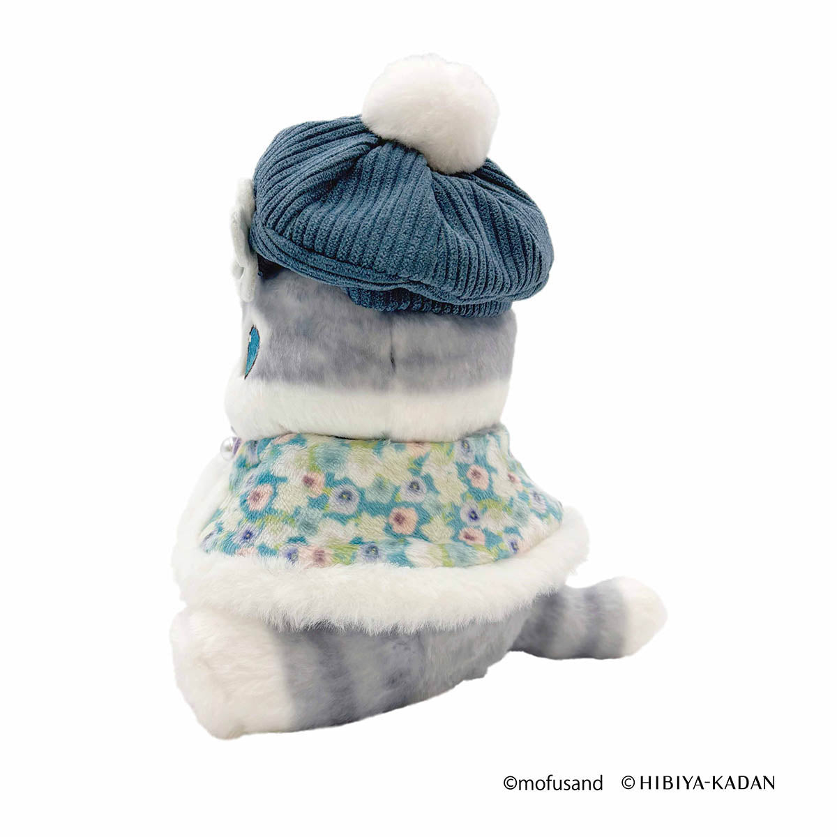 mofusand×日比谷花壇 ぬいぐるみ ケープにゃん(ブルー) | mofusand