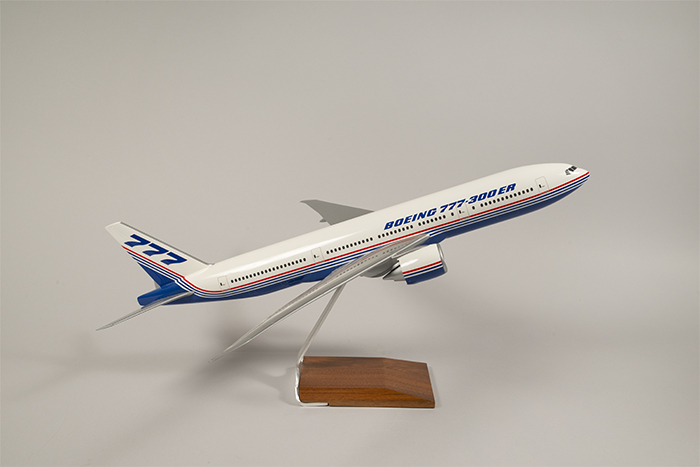 Model airplane of the Boeing 777-300 ER, first produced in 2004
