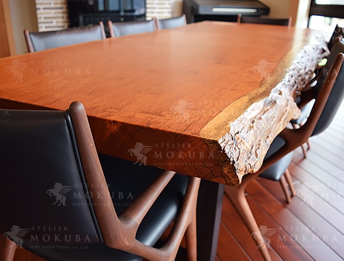 ダイニングテーブルxチェア・ベンチxカリン【大分県由布市 個人住宅