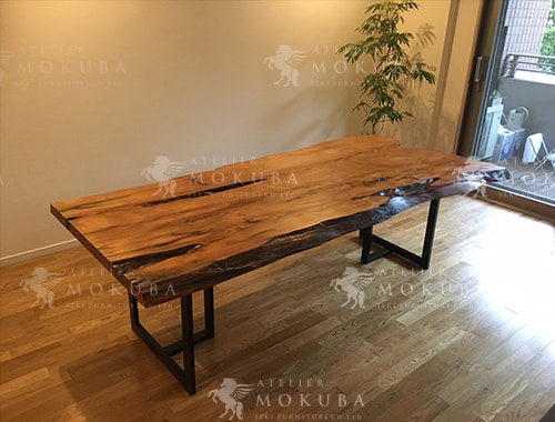 ダイニングテーブルx屋久杉【東京都品川区 個人住宅】屋久杉一枚板