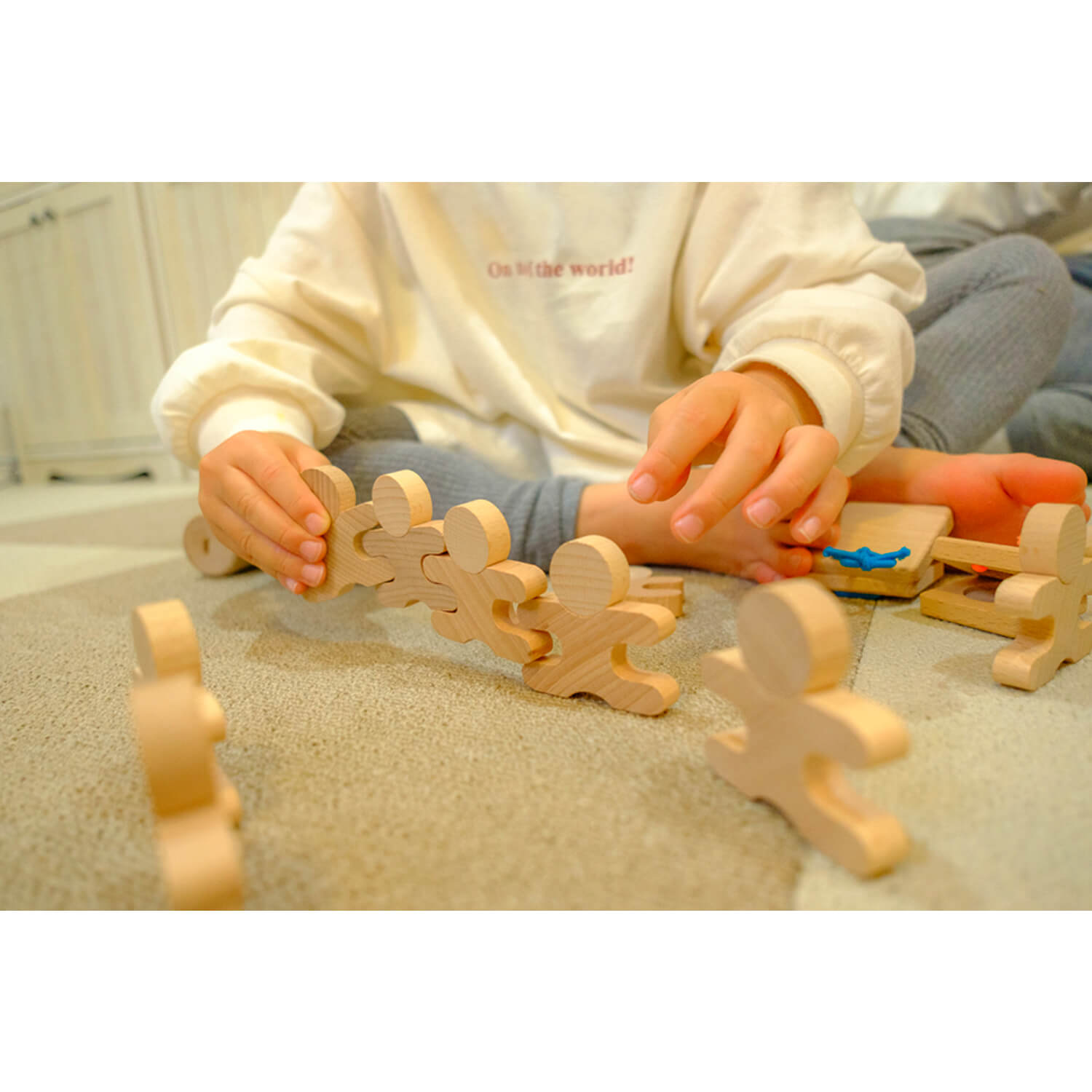 木のおもちゃ 忍者 12ピース つみき 積み木 NINJA おもちゃ 玩具