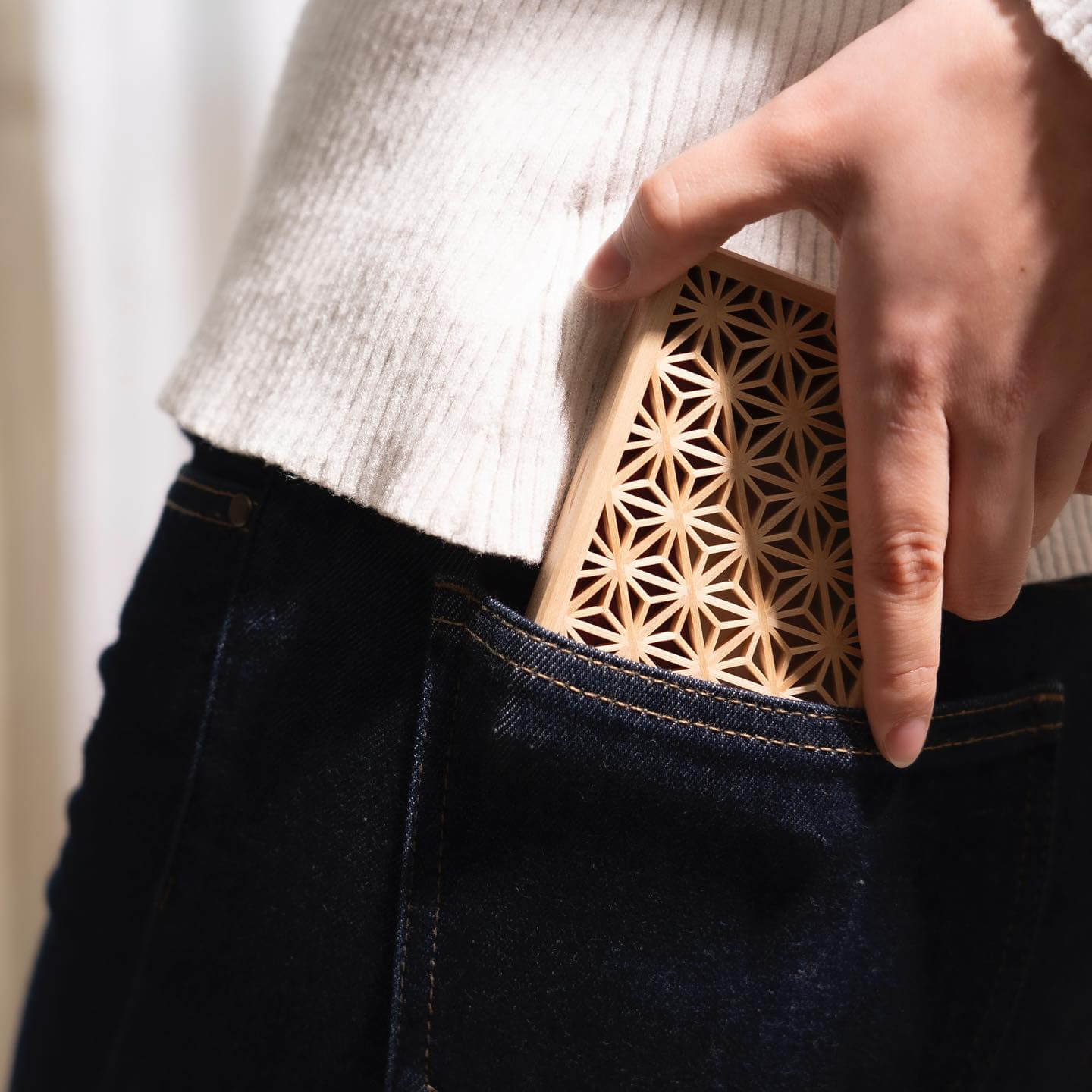 Enishi ウェンジ Mokutopiaオリジナル 組子細工のカードケース 木製