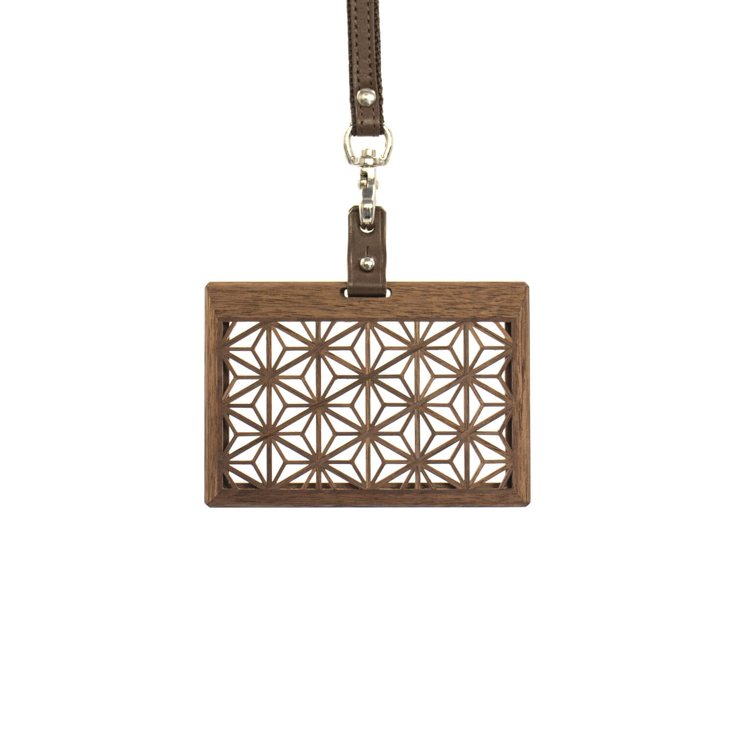 Ichie 組子細工のIDカードケース 木製 横型 カードケース IDケース