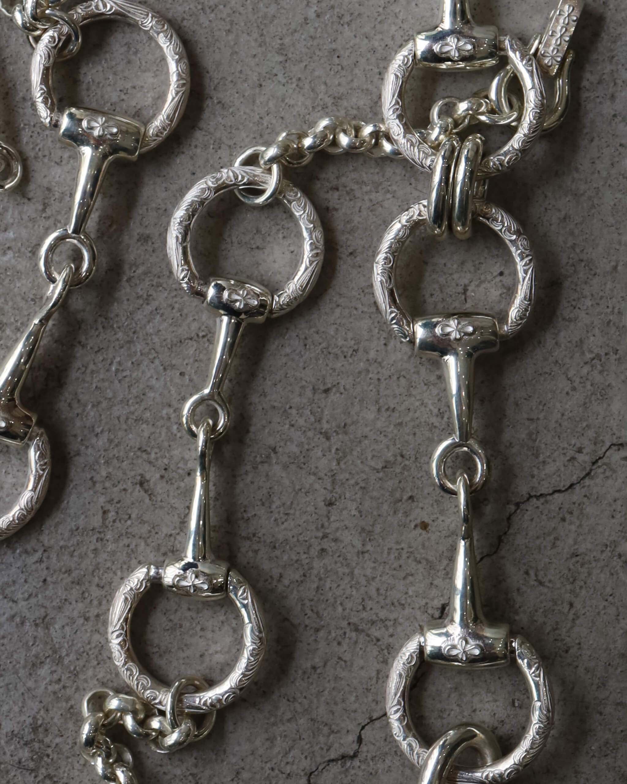 WAKAN SILVER SMITH Arabesque Horse bit bracelet double [BN-080