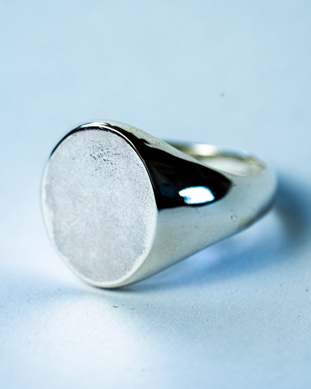 WAKAN SILVER SMITH Oval signet ring -MORLS-