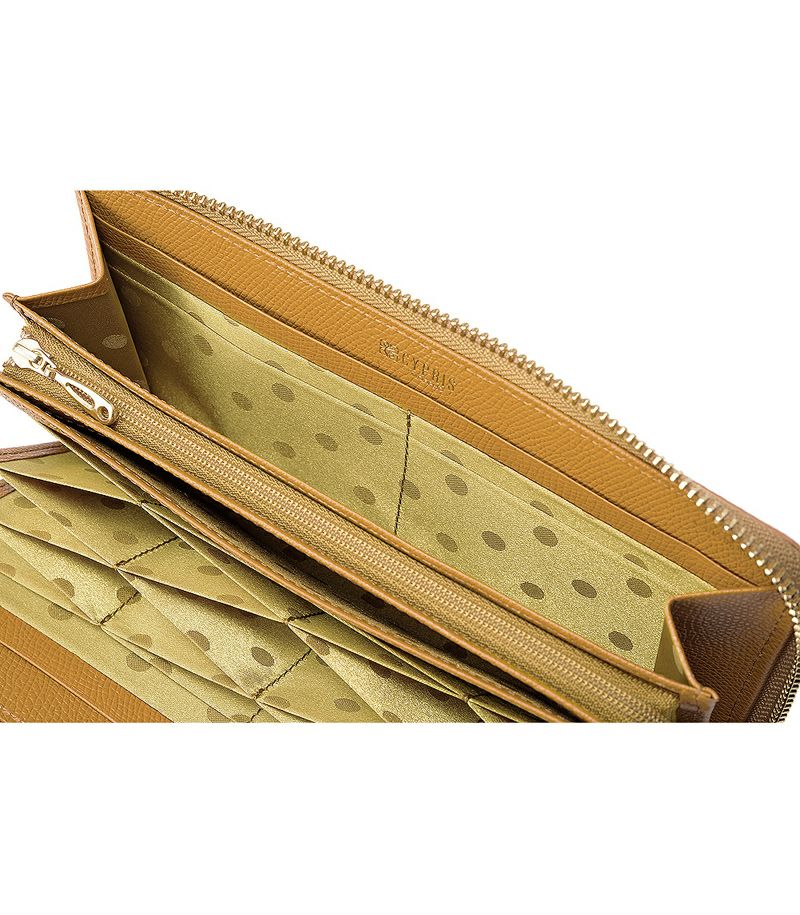 L字ファスナーハニーセル長財布| シマロン |革製品CYPRIS（キプリス