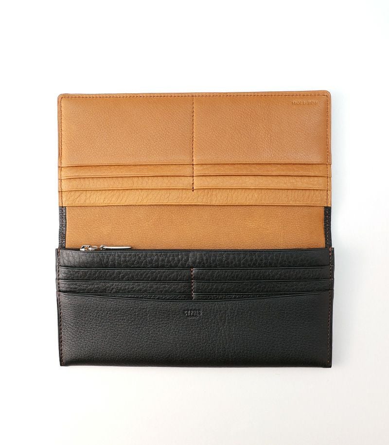 ファスナー付ササマチ長財布｜シルキーキップ |革製品CYPRIS（キプリス