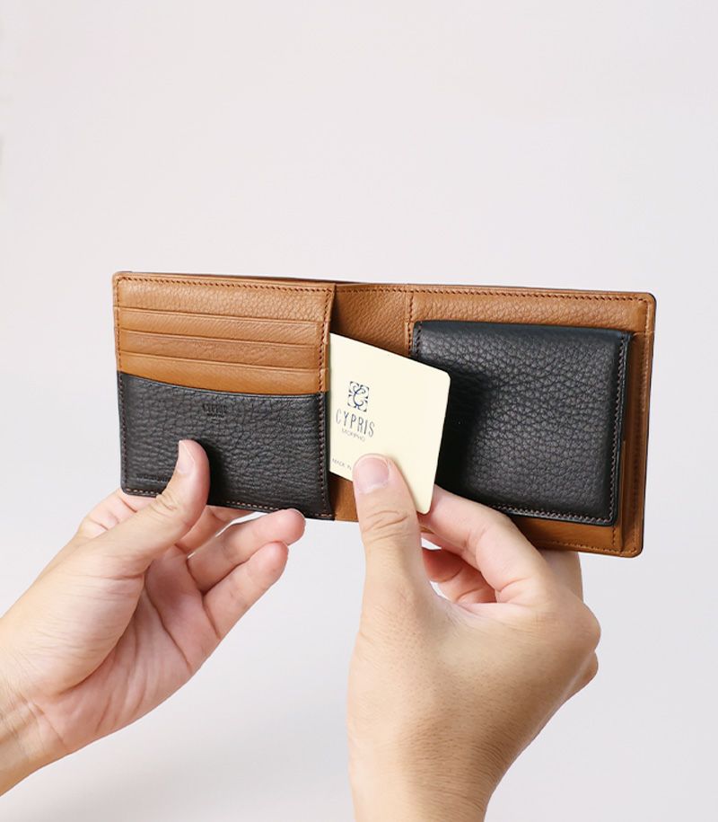 ボックス小銭入れ付き札入れ｜シルキーキップ |革製品CYPRIS（キプリス