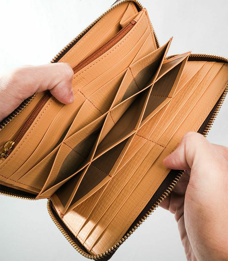 CYPRIS（キプリス）ラウンドファスナーハニーセル長財布｜シラサギ