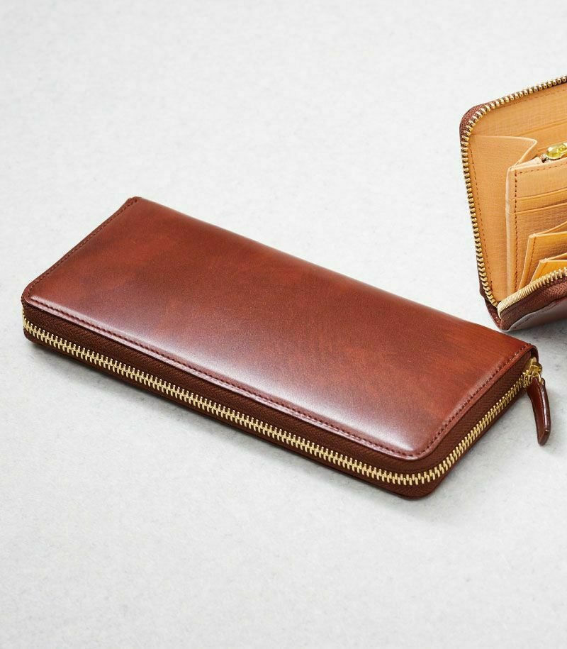 CYPRIS（キプリス）ラウンドファスナーハニーセル長財布｜シラサギ