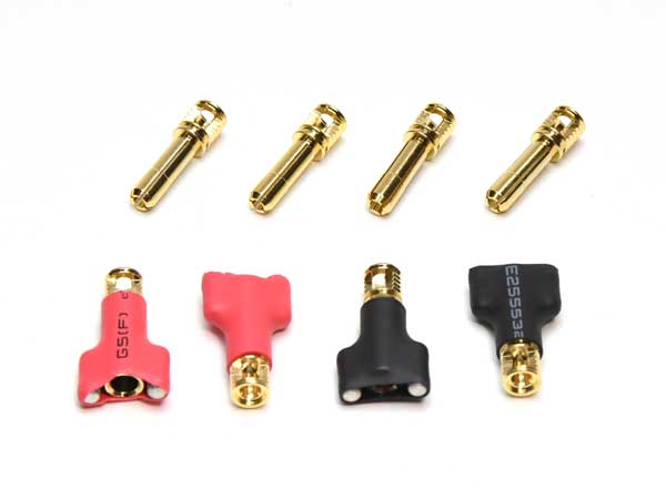 SUPRA X 4mm F3A アンチスパークコネクターセット（オスメス各4個