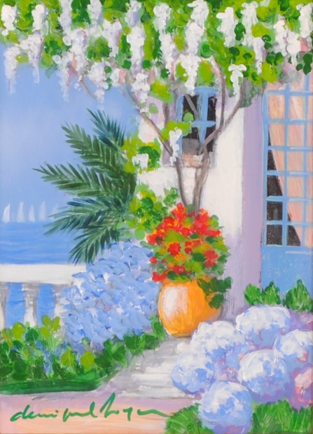 油絵の絵画でデニス・ポール・ノワイエが描いた爽やかな風景画の油絵