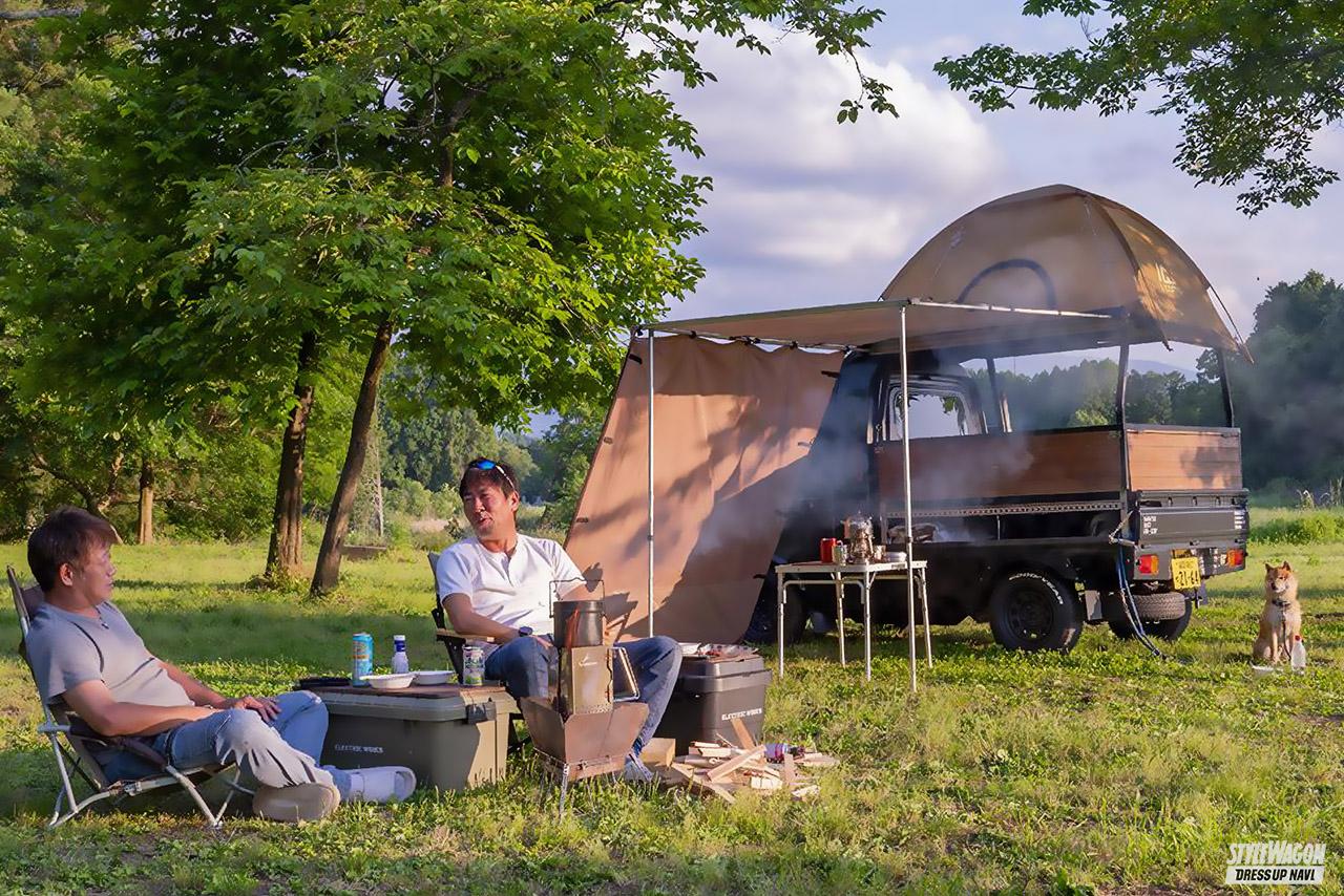 仕事も遊びも『ハイゼットジャンボ』で！ 自由気ままな軽トラキャンプ
