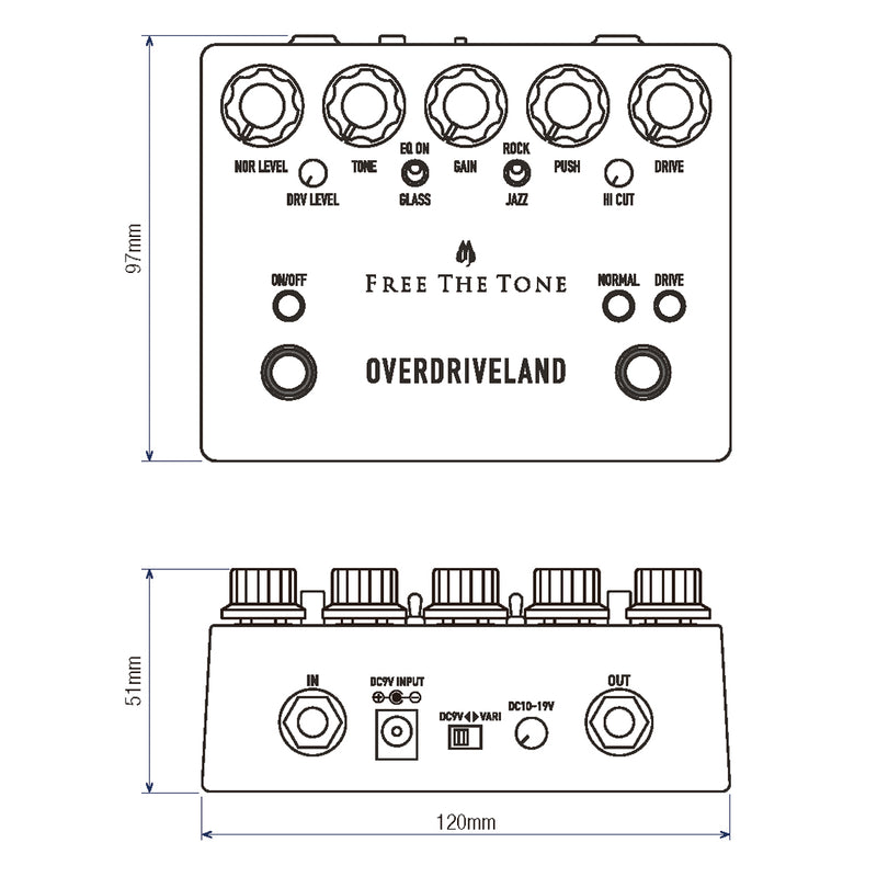 Free The Tone OVERDRIVELAND CS – Motor City Guitar