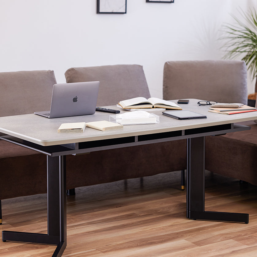 収納付き ダイニングテーブル 【 傷・水に強いメラミン天板