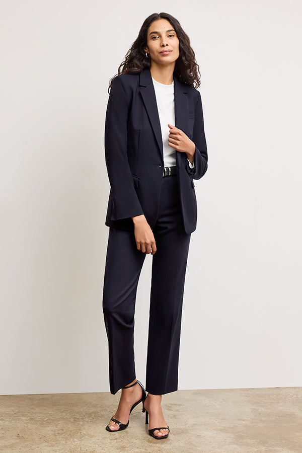 Yasmine Blazer - Italian Wool Twill :: Dark Navy – M.M.LaFleur