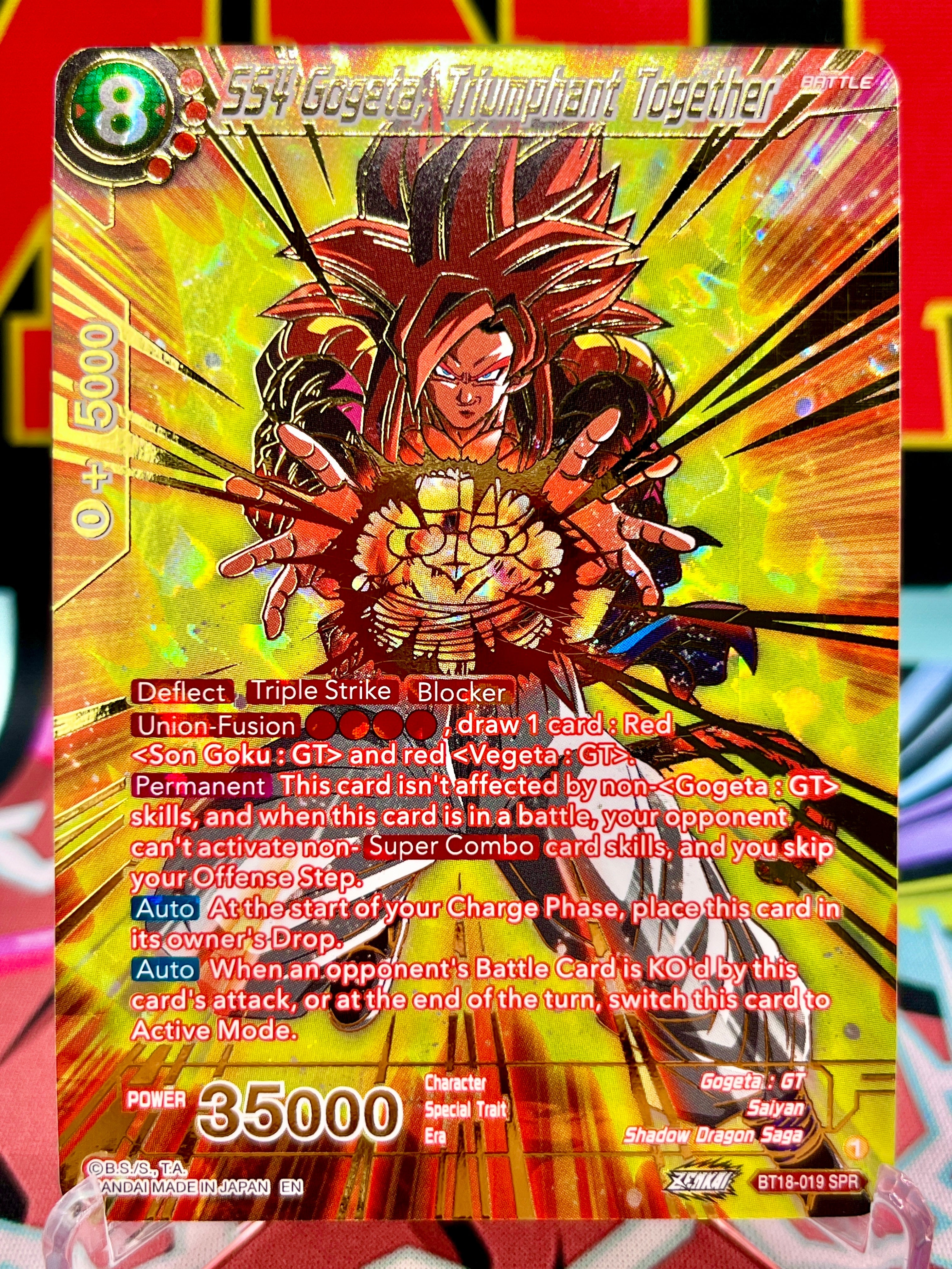 BT18-019 SPR SS4 Gogeta, Triumphant Together (2022)