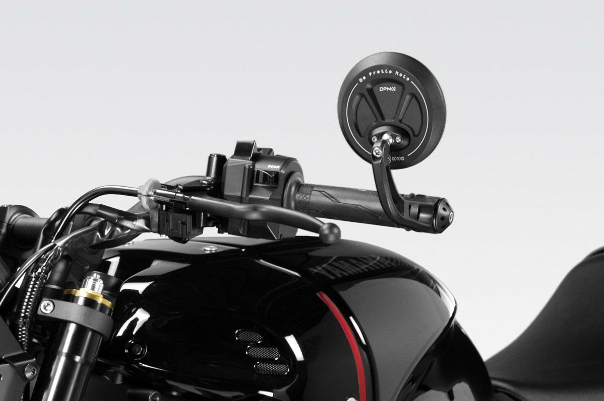 XSR900 22- バーエンドミラー EXENTIAL SS ブラック Eマーク付き DPM