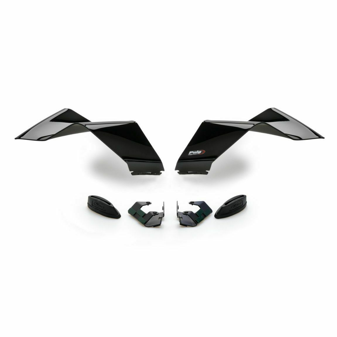 Puig フロントスポイラー GP ブラック YAMAHA YZF-R1/R1M 20523N