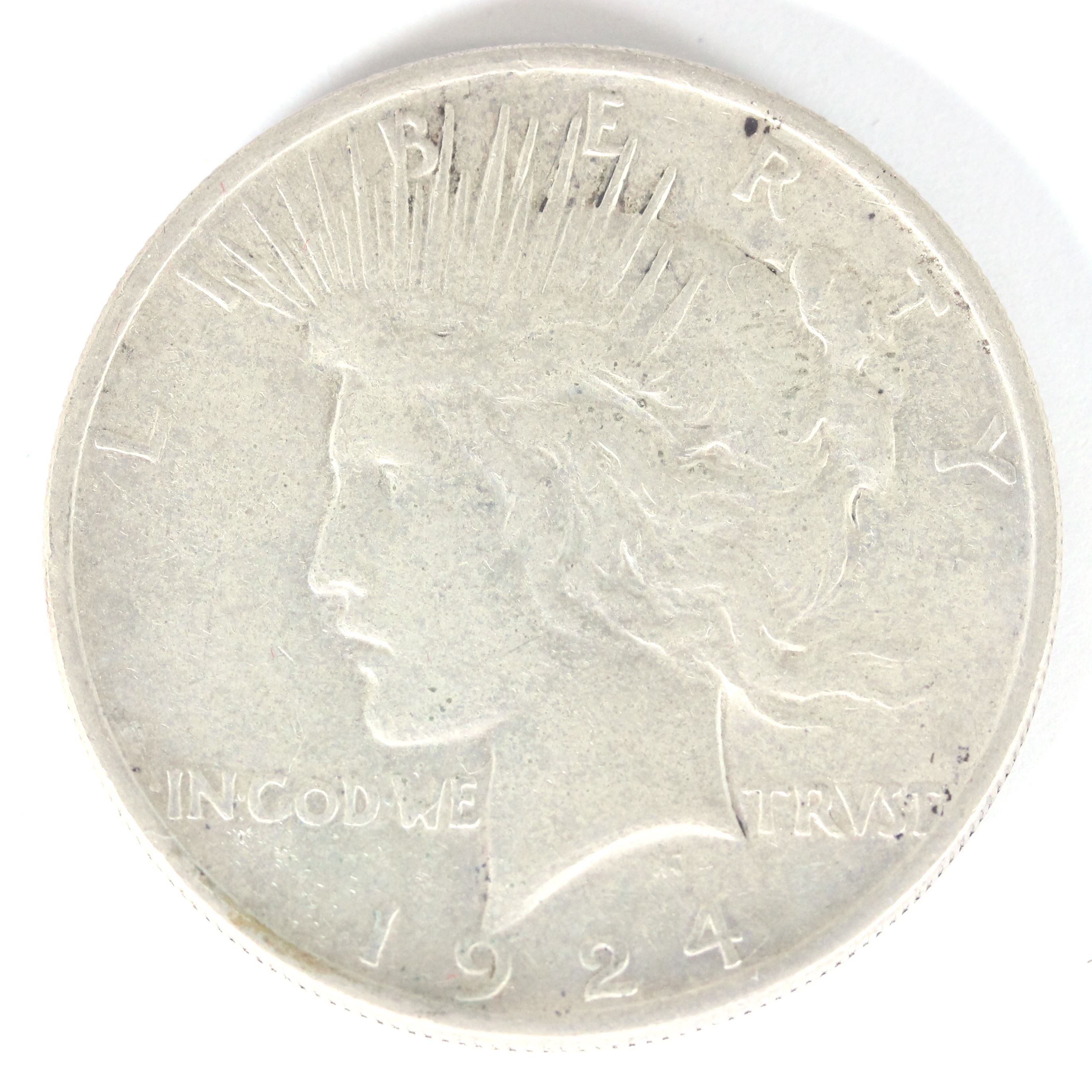 アメリカ 1ドル PEACE 銀貨 1924年 F | ミスターコインズ