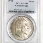 イギリス エドワード7世 クラウン銀貨 1902年 PCGS MS64 | ミスター
