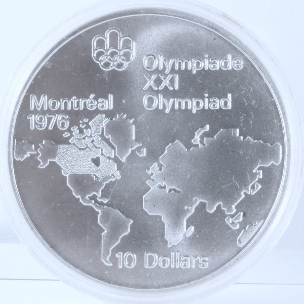 カナダ 10ドル 1973年 銀貨 1976年モントリオールオリンピック 未使用