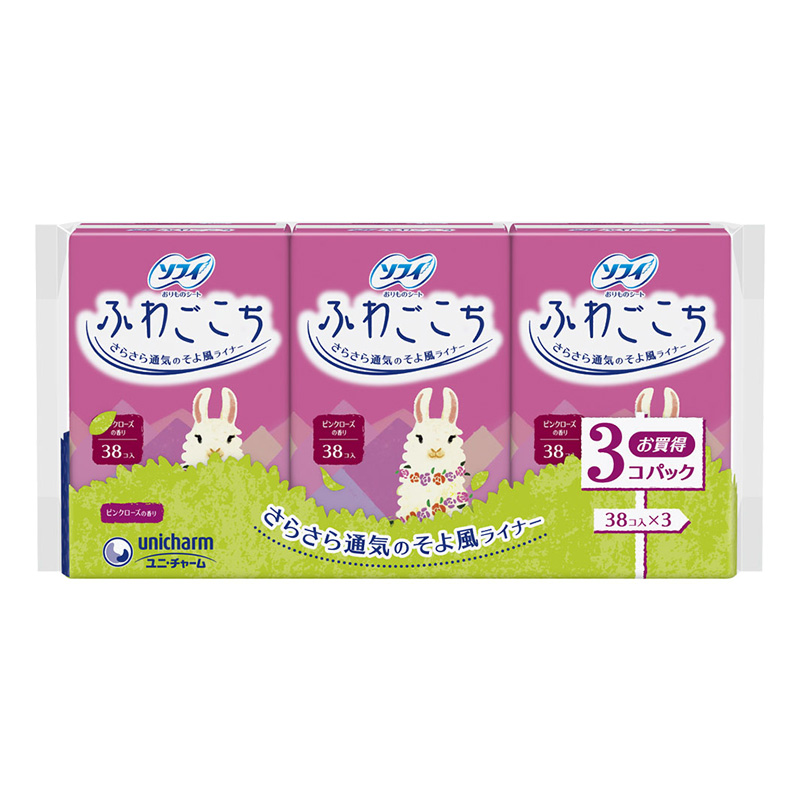 ソフィ ふわごこち ピンクローズの香り （38枚×3パック） ｜ ミスター