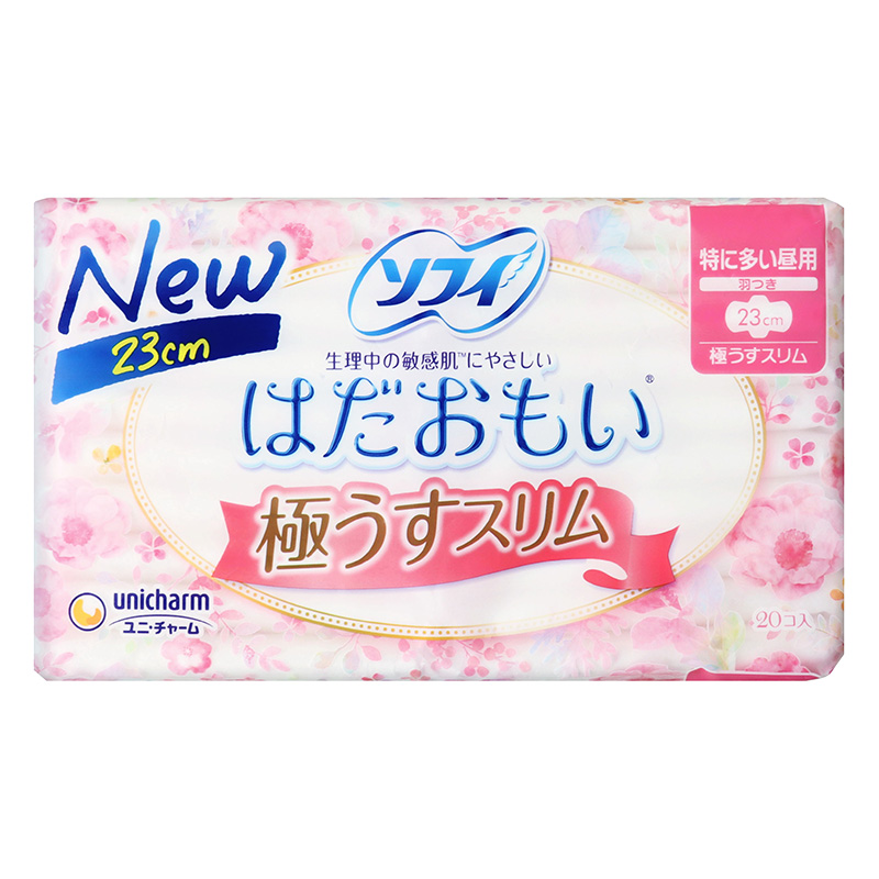 ソフィ はだおもい 極うすスリム 23cm 羽つき 20枚 ｜ ミスター