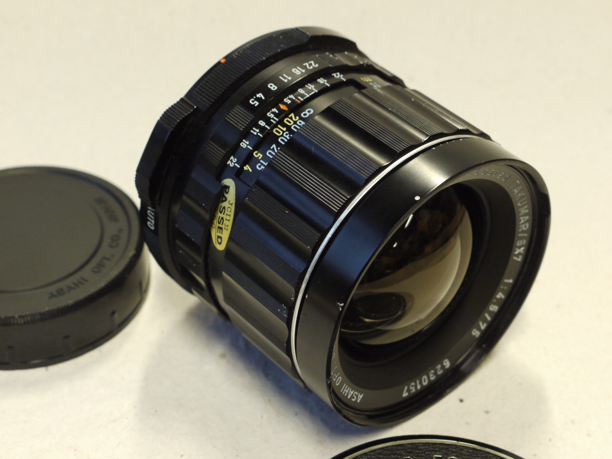 Pentax 75mm f4.5 Super-Multi-Coated TAKUMAR Pentax 6×7 Lens +