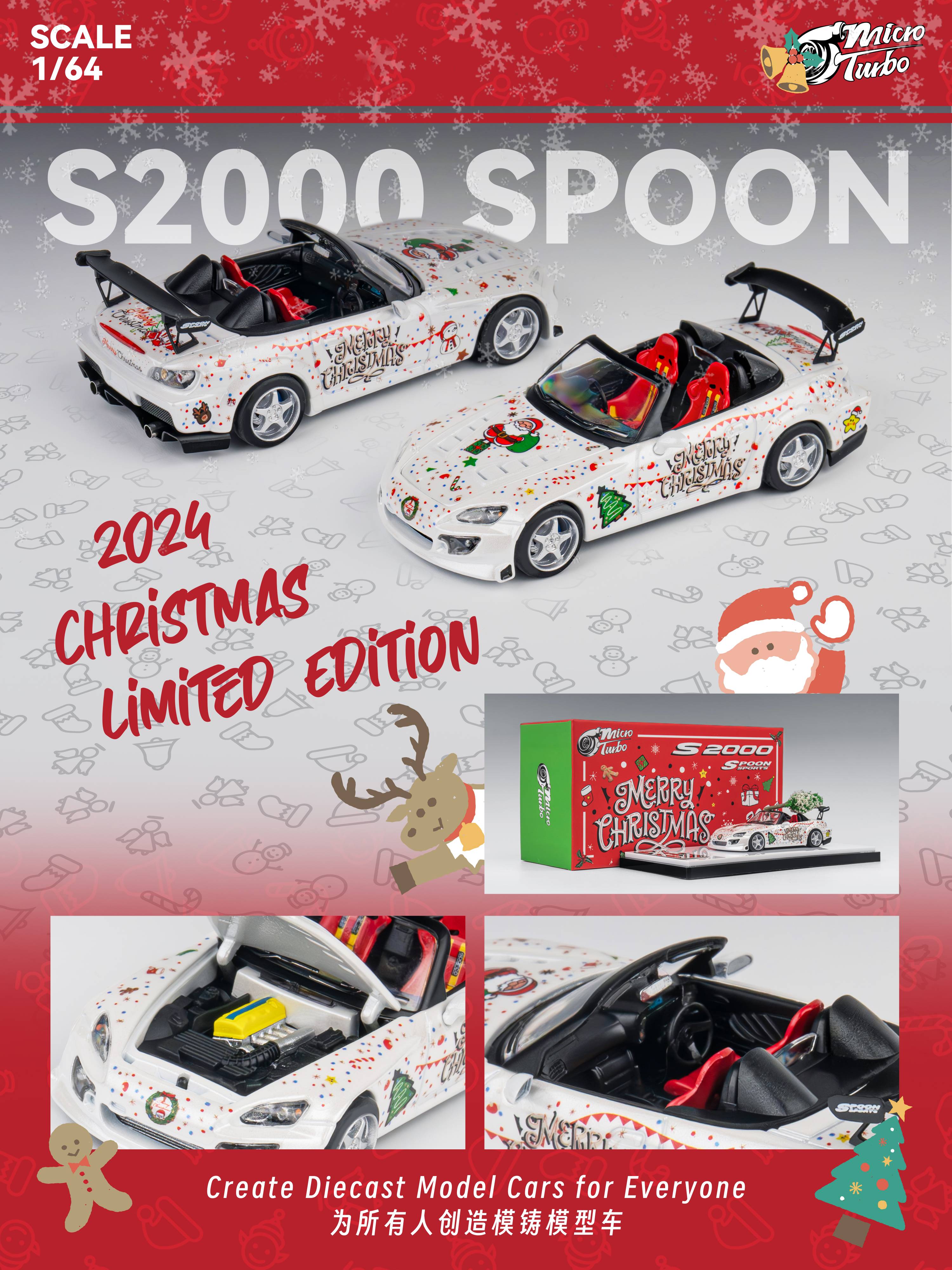 Microturbo - 1/64 Custom S2000 Spoon - Christmas